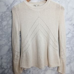 Lucky Brand Crochet Golden And Cream Color Sweat…